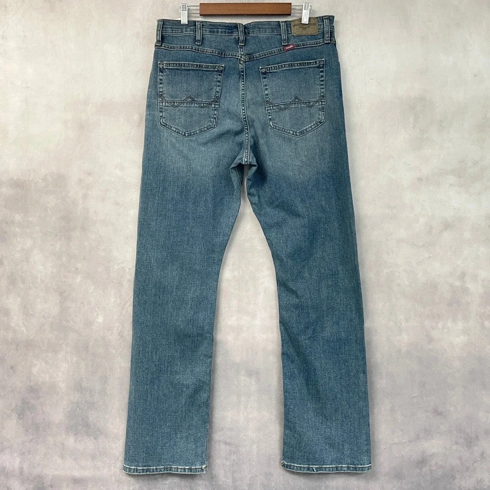 Wrangler Mens Relaxed Bootcut Jeans Size 34x34 Stretch Workwear Western Heritage